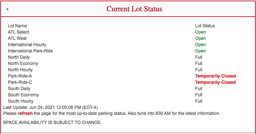 Current Lot Status